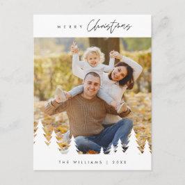 Modernes, Minimalistisches Foto für Weihnachten Postkarte