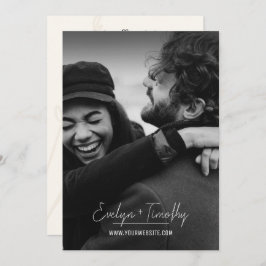 Modernes Minimalistisches Foto Hochzeit Einladung, Einladung