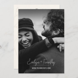 Modernes Minimalistisches Foto Hochzeit Einladung, Einladung