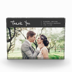 Modernes Minimalistisches Foto Hochzeit Vielen Dan