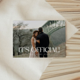 Modernes, minimalistisches Foto-Hochzeitsprogramm Ankündigung