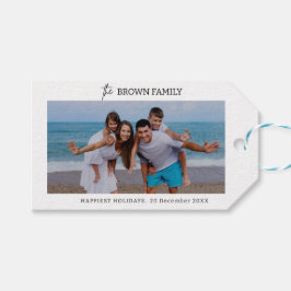 Modernes, Minimalistisches Foto mit benutzerdefini Geschenkanhänger