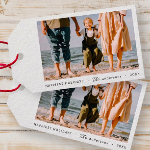 Modernes, Minimalistisches Foto mit benutzerdefini Geschenkanhänger