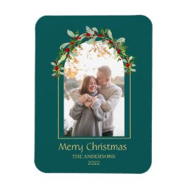 Modernes Minimalistisches Foto mit Blumenblättern  Magnet