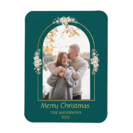 Modernes Minimalistisches Foto mit Blumenblättern  Magnet