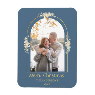 Modernes Minimalistisches Foto mit Blumenstrauß Gr Magnet