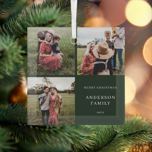 Modernes Minimalistisches Foto Ornament Aus Glas