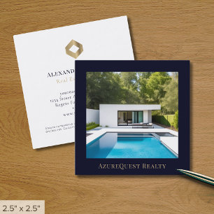 Modernes Minimalistisches Foto Quadratische Visitenkarte