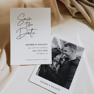 Modernes Minimalistisches Foto Save The Date