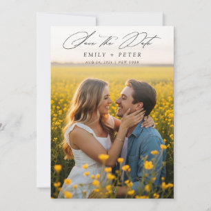 Modernes Minimalistisches Foto Save the Date Einladung