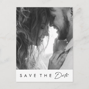 Modernes, Minimalistisches Foto Save the Date Einladungspostkarte