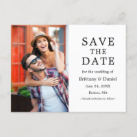 Modernes Minimalistisches Foto Save the Date