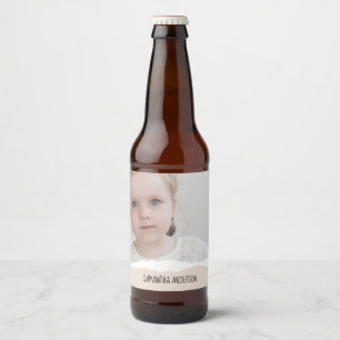 Modernes Minimalistisches Foto und personalisierte Bierflaschenetikett