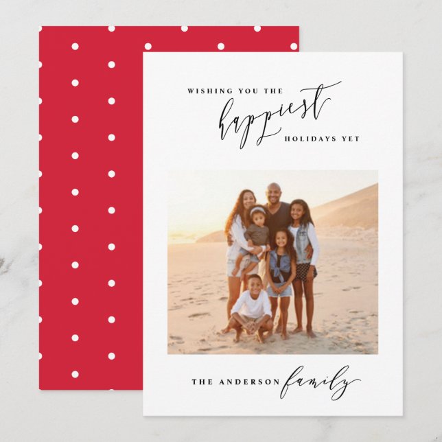 Modernes, minimalistisches Foto Weihnachten (Vorne/Hinten)