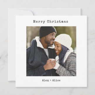 Modernes minimalistisches Frohe Weihnachten mit Fo
