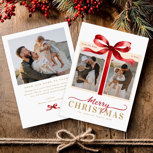 Modernes minimalistisches Frohe Weihnachten Rot (Von Creator hochgeladen)