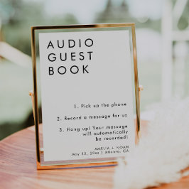 Modernes Minimalistisches Gästebuch Hochzeitszeich