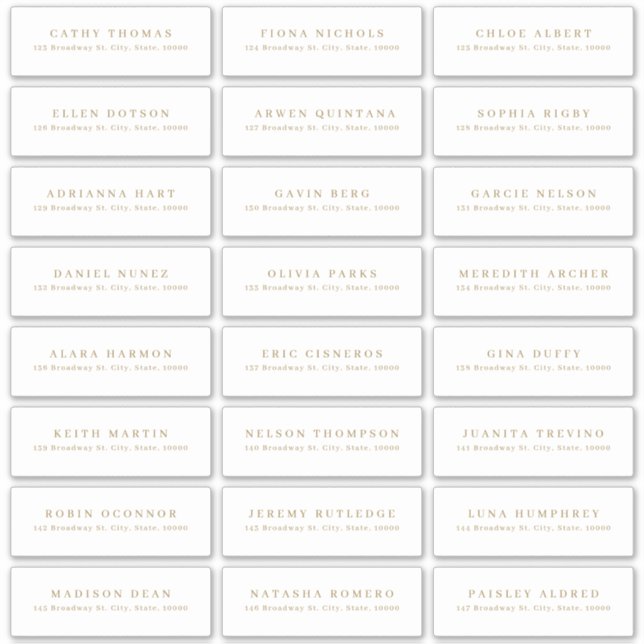 Modernes, minimalistisches Gästeschild Aufkleber (Vorderseite)