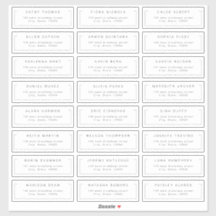 Modernes, minimalistisches Gästetikett