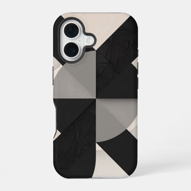 Modernes minimalistisches geometrisches Design  iPhone 16 Hülle (Rückseite)