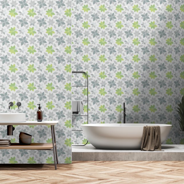 Modernes Minimalistisches geometrisches Tapete (Badezimmer)