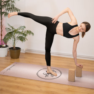 Modernes minimalistisches, girly, rose-goldenes Gr Yogamatte
