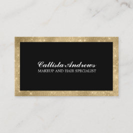 Modernes Minimalistisches Gold Glitzer Einfaches M Visitenkarte