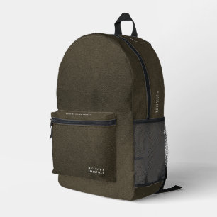 Modernes Minimalistisches Golden Brown Leather Bedruckter Rucksack