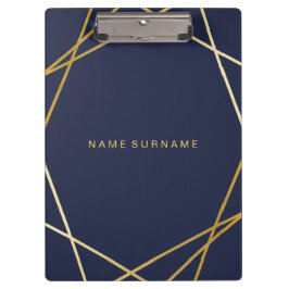 Modernes Minimalistisches Goldgeometrisches Klemmbrett