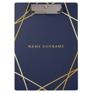 Modernes Minimalistisches Goldgeometrisches Klemmbrett