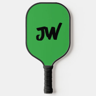MODERNES MINIMALISTISCHES GRÜNES MONOGRAMM PICKLEBALL SCHLÄGER