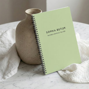 Modernes Minimalistisches Grünes Notizbuch