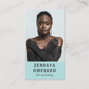 Modernes Minimalistisches Haar Makeup Artist Foto  Visitenkarte