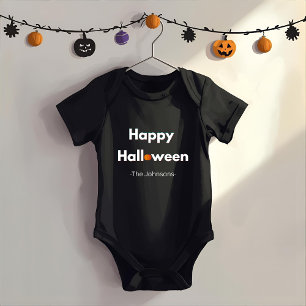 Modernes Minimalistisches Halloween - Personalisie Baby Strampler