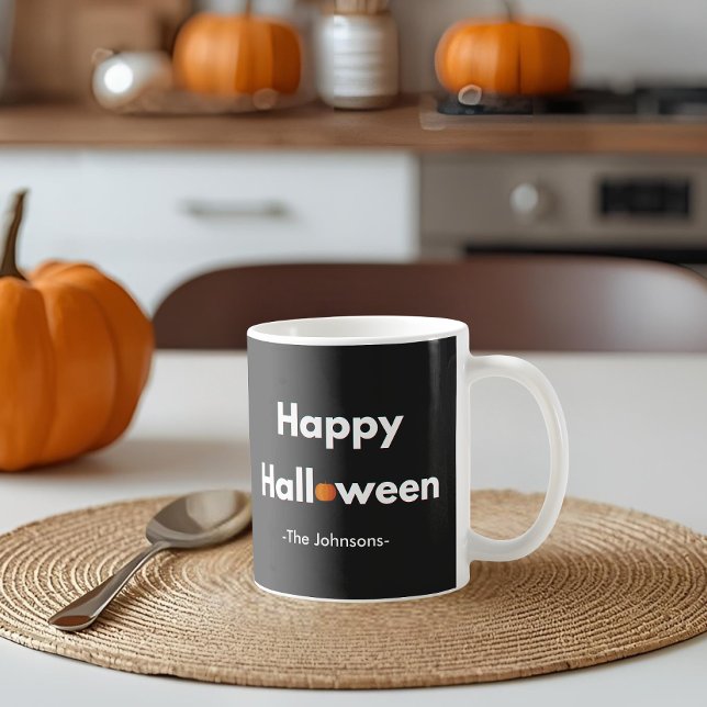 Modernes Minimalistisches Halloween - Personalisie Kaffeetasse (Von Creator hochgeladen)