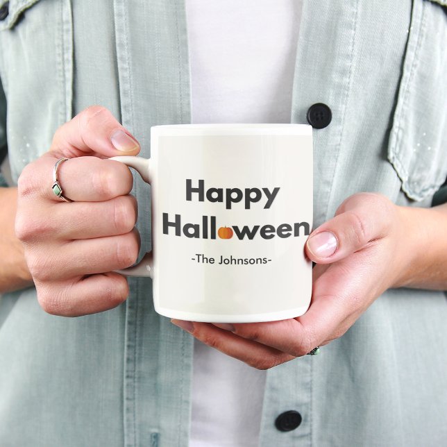 Modernes Minimalistisches Halloween - Personalisie Kaffeetasse (Von Creator hochgeladen)