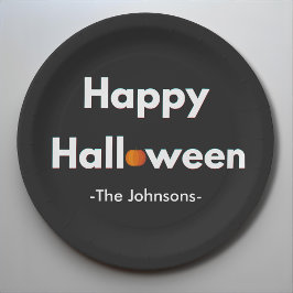 Modernes Minimalistisches Halloween - Personalisie Pappteller