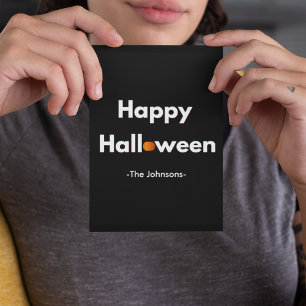 Modernes Minimalistisches Halloween - Personalisie Postkarte