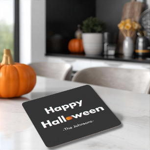 Modernes Minimalistisches Halloween - Personalisie Rechteckiger Pappuntersetzer
