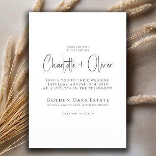 Modernes Minimalistisches handgeschriebenes Skript Einladung