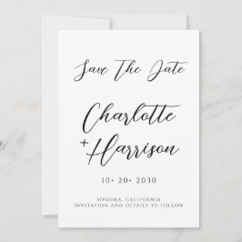 Modernes Minimalistisches handgeschriebenes Skript Save The Date