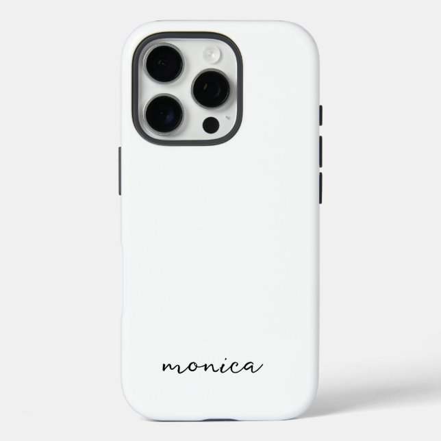 Modernes Minimalistisches Handschriftenschreiben W Case-Mate iPhone Hülle (Rückseite)