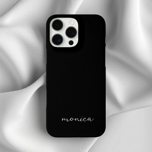 Modernes, Minimalistisches Handschriftzeichen schw Case-Mate iPhone Hülle (Modern Minimalist Handwriting Script Black Case-Mate iPhone Case)