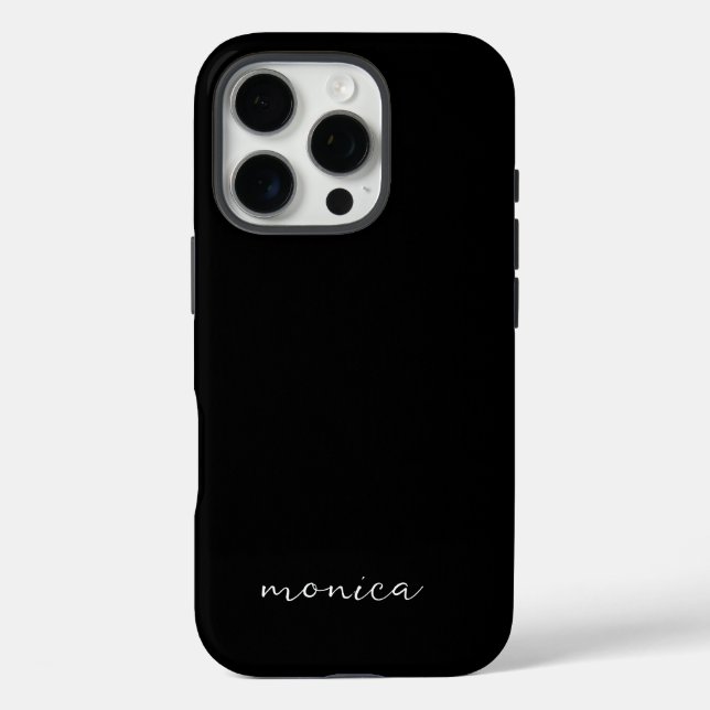 Modernes, Minimalistisches Handschriftzeichen schw Case-Mate iPhone Hülle (Rückseite)