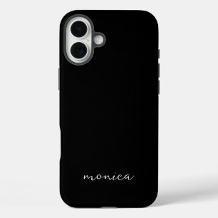 Modernes, Minimalistisches Handschriftzeichen schw iPhone 16 Plus Hülle