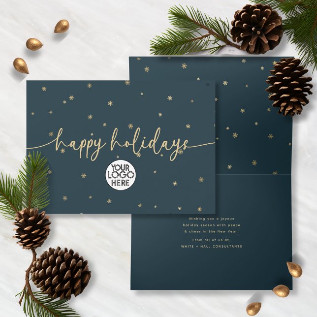 Modernes Minimalistisches Happy Holidays Business  Karte (Von Creator hochgeladen)