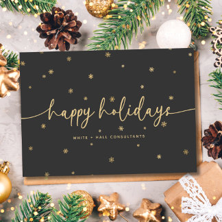 Modernes Minimalistisches Happy Holidays Script Bu Feiertagskarte