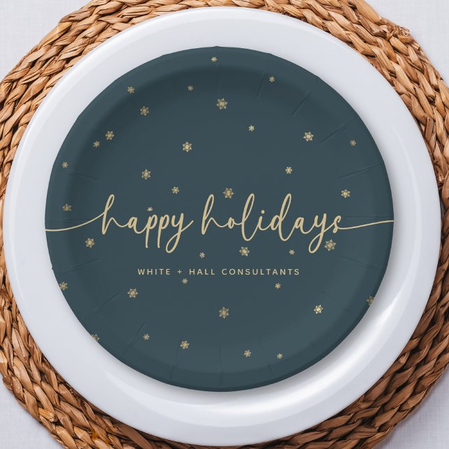Modernes Minimalistisches Happy Holidays Script Bu Pappteller (Von Creator hochgeladen)