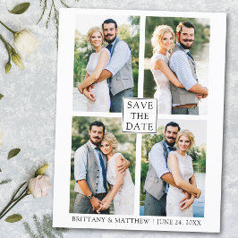 Modernes Minimalistisches Haus 4 Foto Save the Dat Postkarte