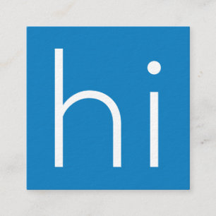 Modernes minimalistisches HI - mein Name ist Desig Quadratische Visitenkarte